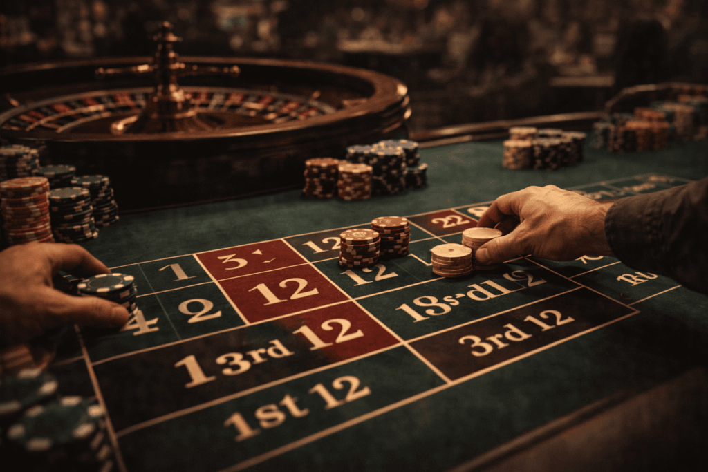 Cuándo apostar a docenas altera el ritmo del juego